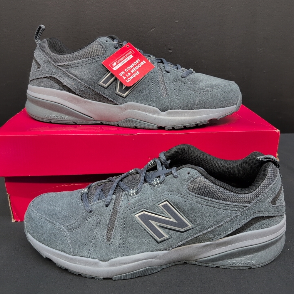 New Balance Men's 608v5 Training Shoes US 12M Black Grey MX608DG5